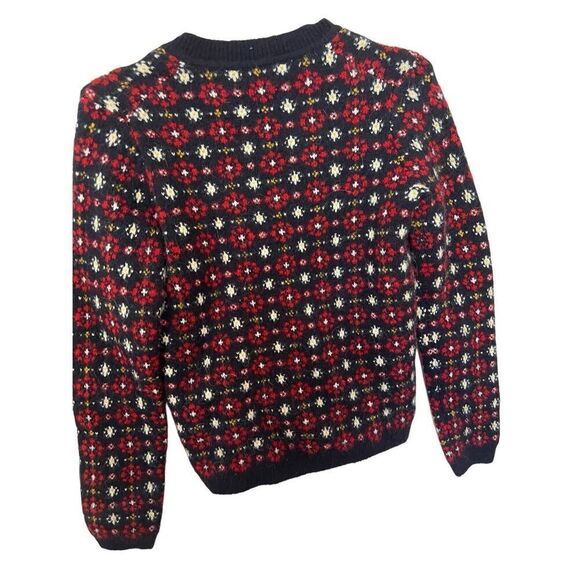 Uniqlo Ines de la Fressange Women's Jacquard Wool Alpaca Double Knit Cardigan XS - Picture 2 of 8